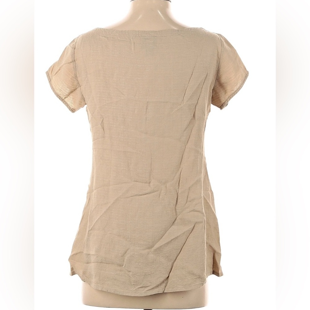 Eileen Fisher XS Short Sleeve Henley Tunic